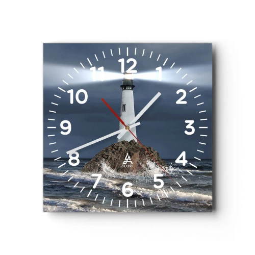 Wandklok - Klok - Hier... hier... hier! - 40x40 cm