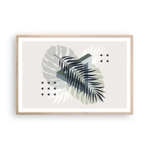 Een poster in een licht eiken lijst - Natuur en geometrie - twee orden? - 91x61 cm