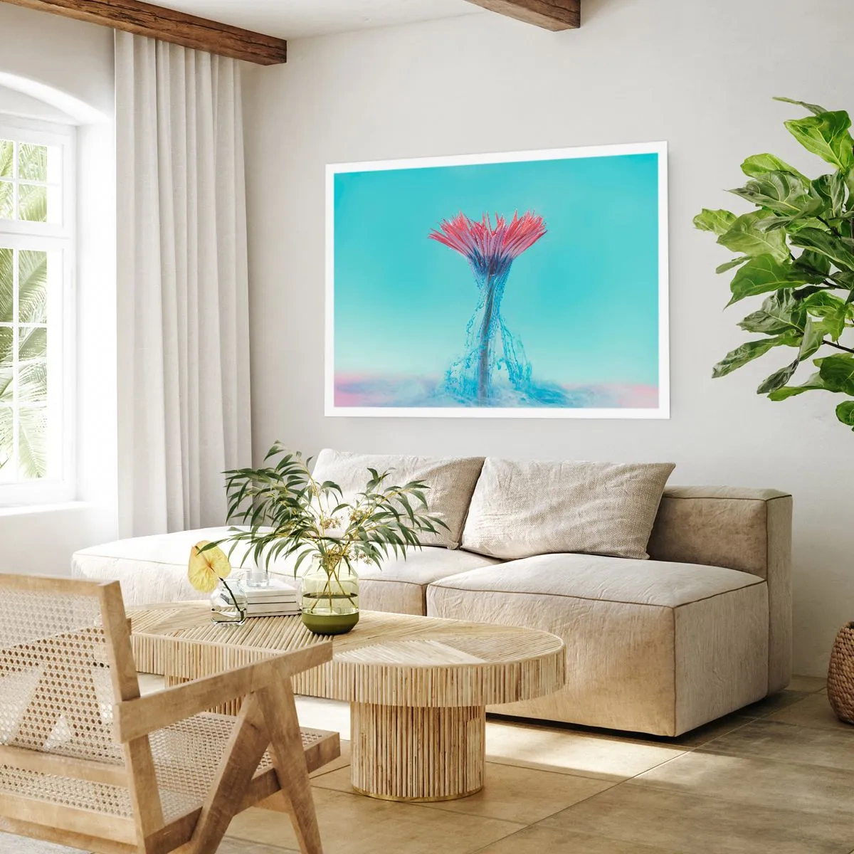 Poster - In een verkwikkende omhelzing - 40x30 cm