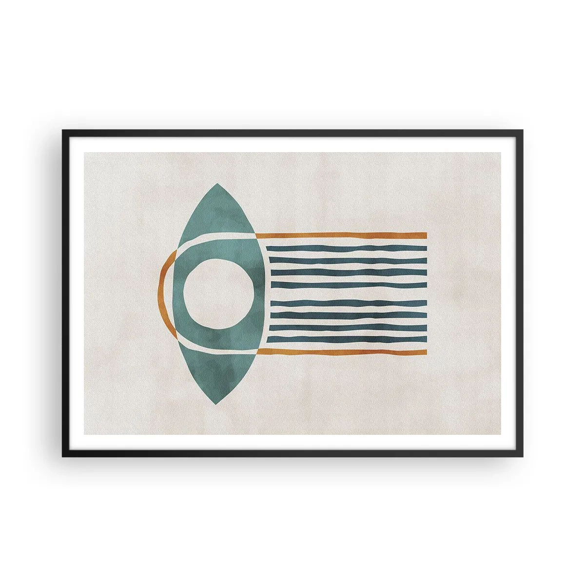 Poster in een zwarte lijst - Tekens en rituelen - 100x70 cm