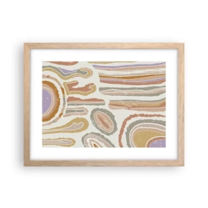 Een poster in een licht eiken lijst - Kleurrijke doorsneden - 40x30 cm