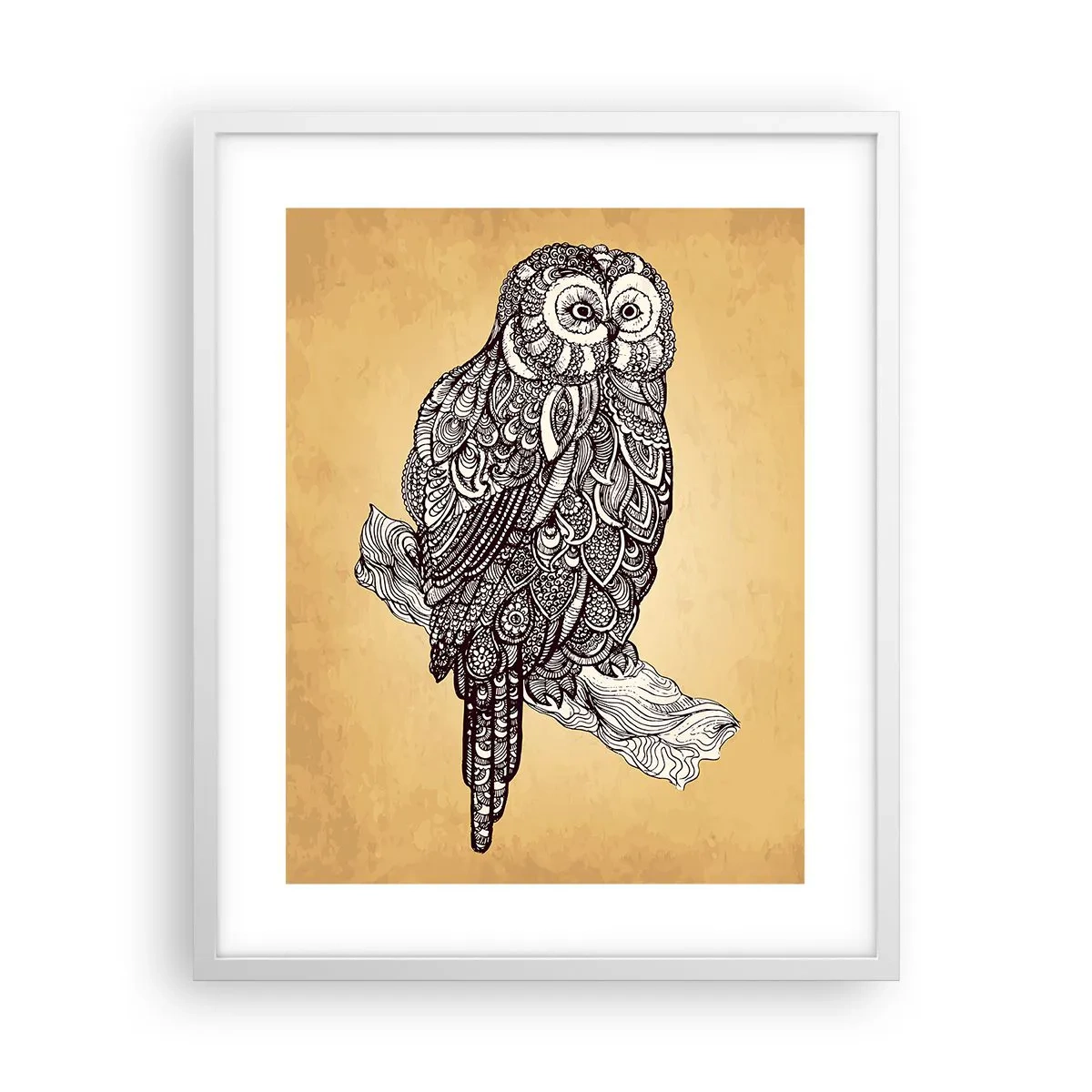 Poster in een witte lijst - Ingewikkelde ornamenten van wijsheid - 40x50 cm