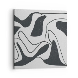 Schilderen op canvas - Abstract doolhofplezier - 70x70 cm