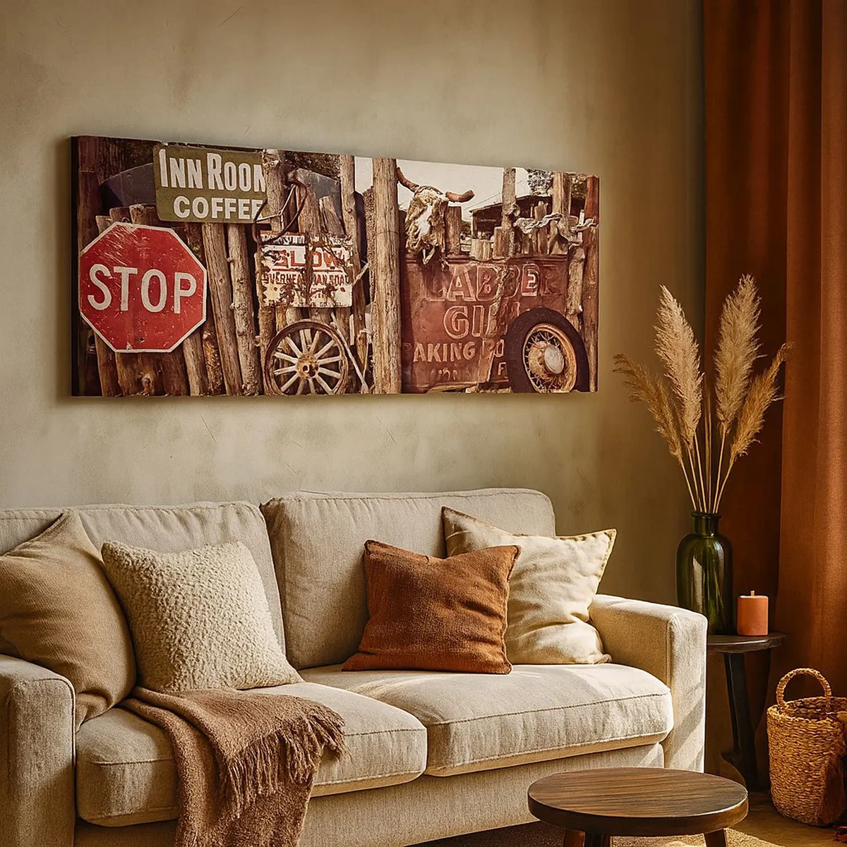 Schilderen op canvas - En de tijd is gestopt - 100x40 cm