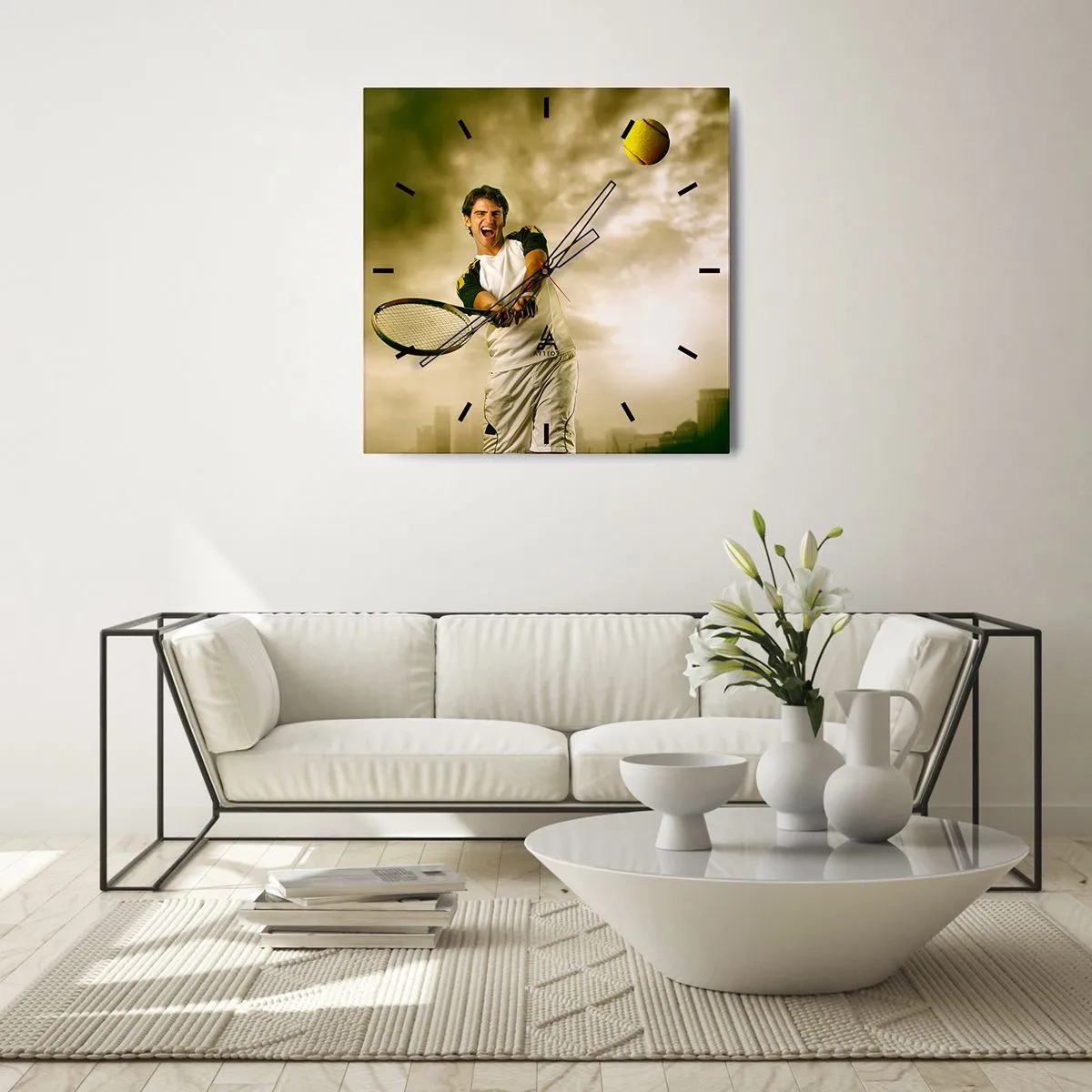 Wandklok - Klok - Energie en vreugde - 40x40 cm