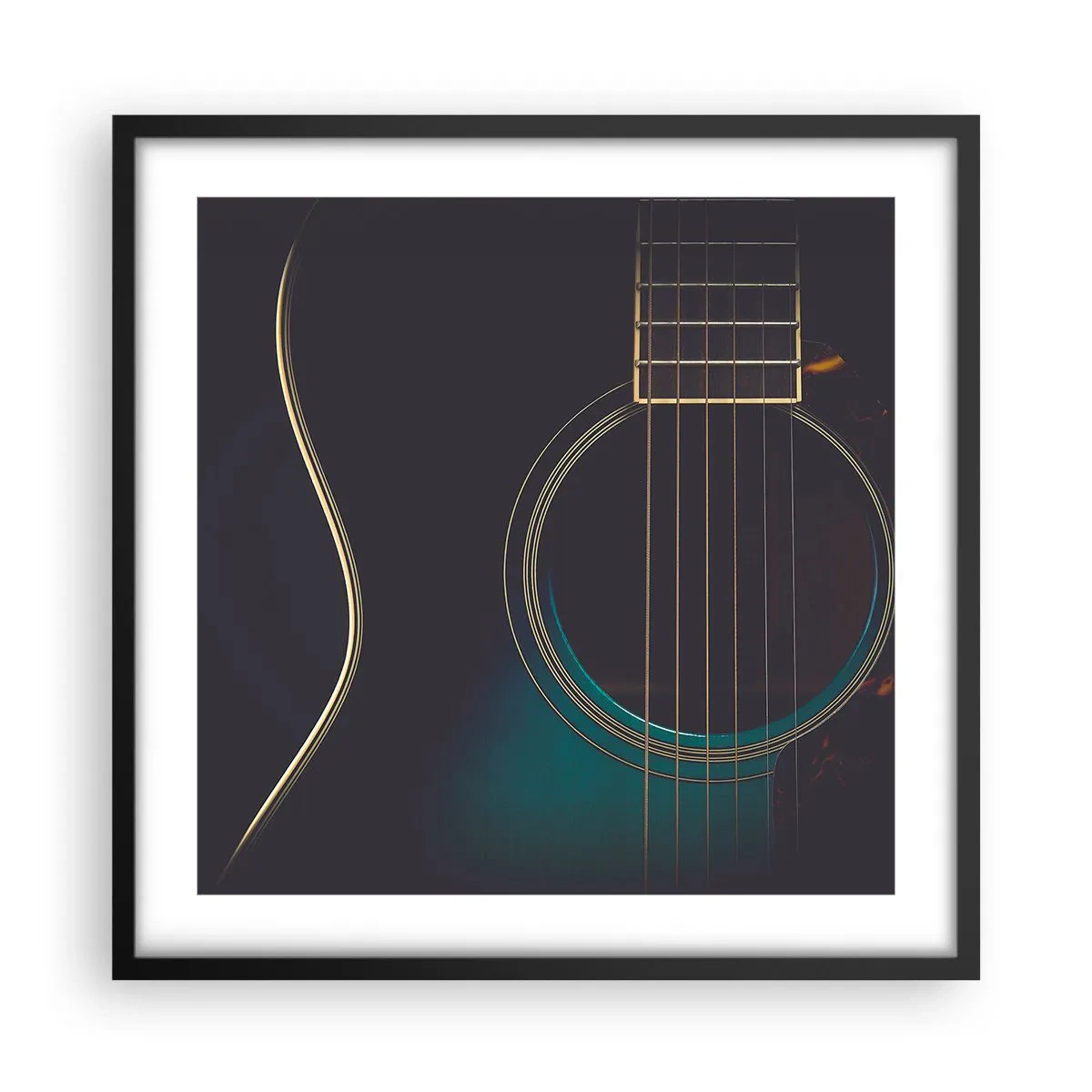 Poster in een zwarte lijst - Nog even voordat het klinkt - 50x50 cm