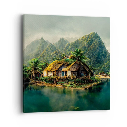 Schilderen op canvas - Tropisch paradijs - 40x40 cm