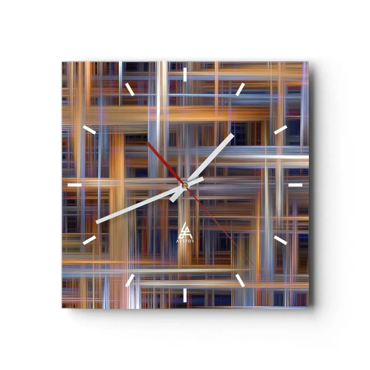 Wandklok - Klok - Geweven van licht - 30x30 cm