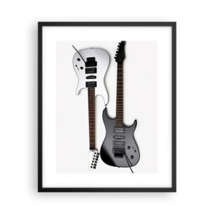 Poster in een zwarte lijst - Harmonie van vormen - 40x50 cm