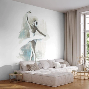 Zelfklevend Fotobehang Deluxe Sticker - Betoverd in een zwaan - Ballerina, Dans, Ballet - 100x70 cm