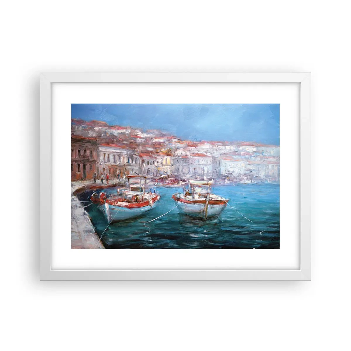 Poster in een witte lijst - Italiaanse baai - 40x30 cm
