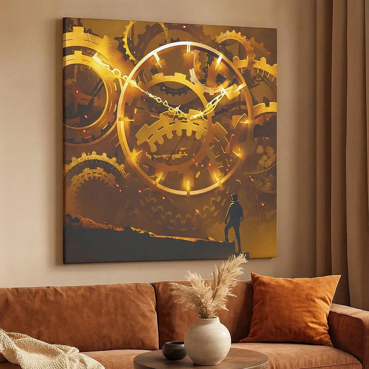 Schilderen op canvas - Aan de bron van de tijd - 30x30 cm