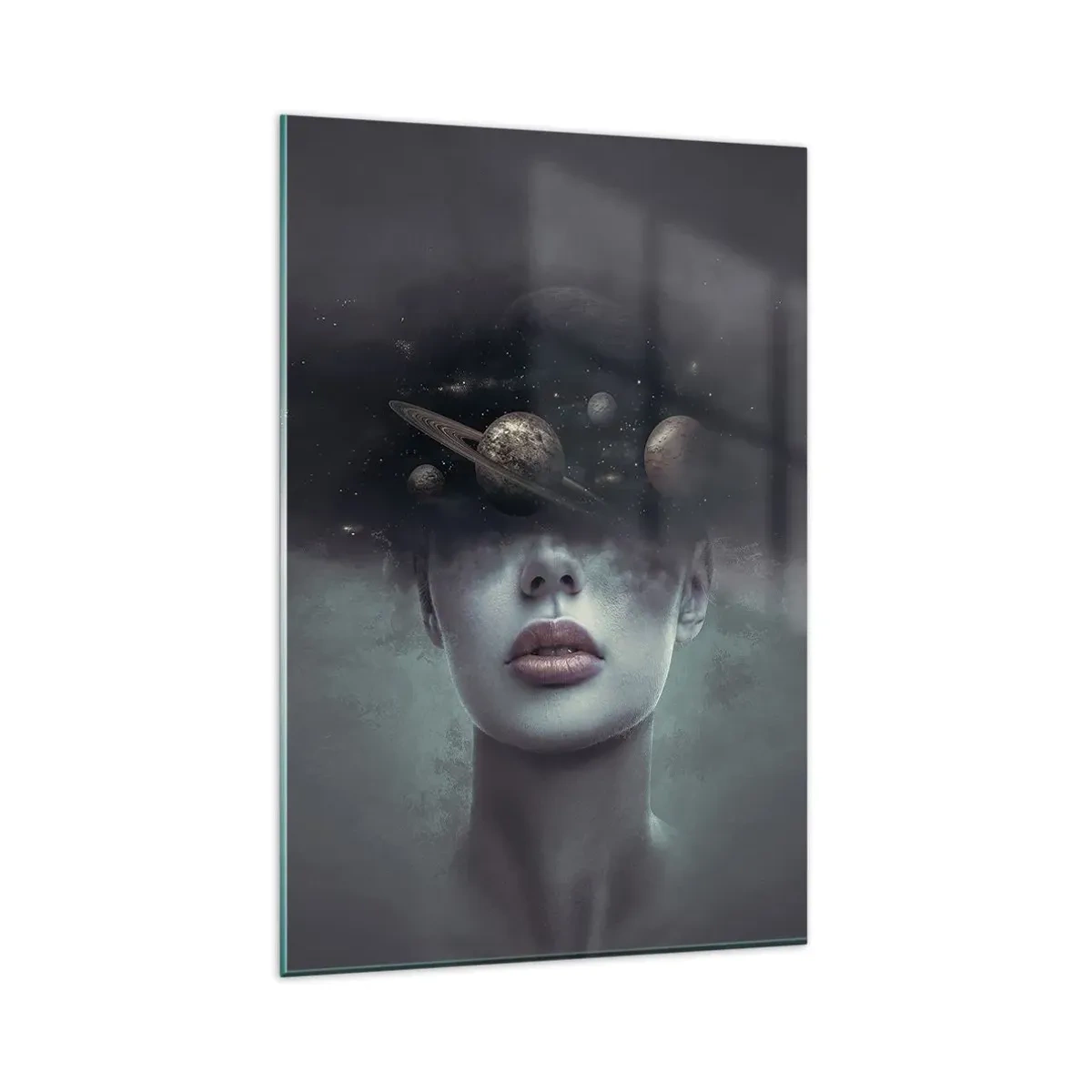 Schilderen op glas - En de planeten worden gek... - 80x120 cm