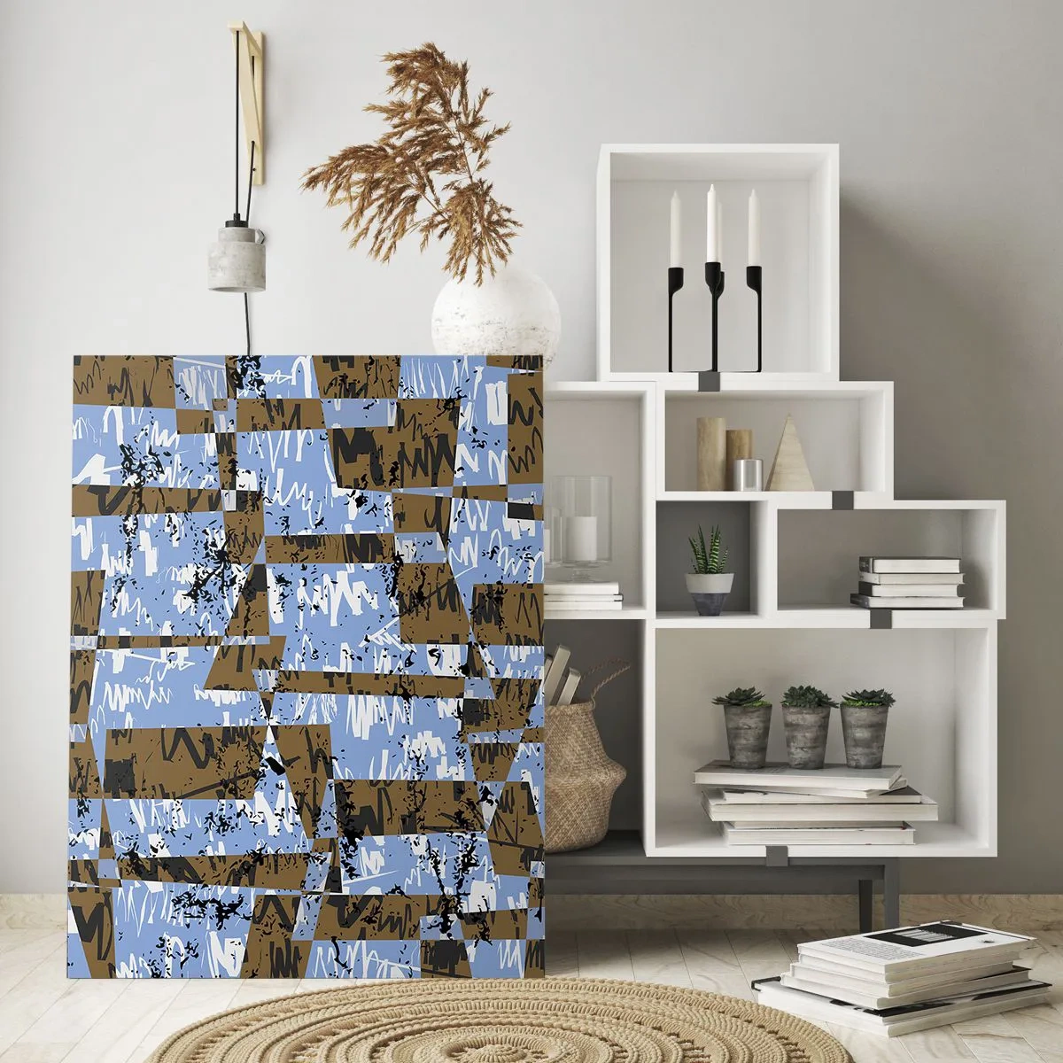 Schilderen op glas - Een niet-menselijke knipsel - 70x100 cm