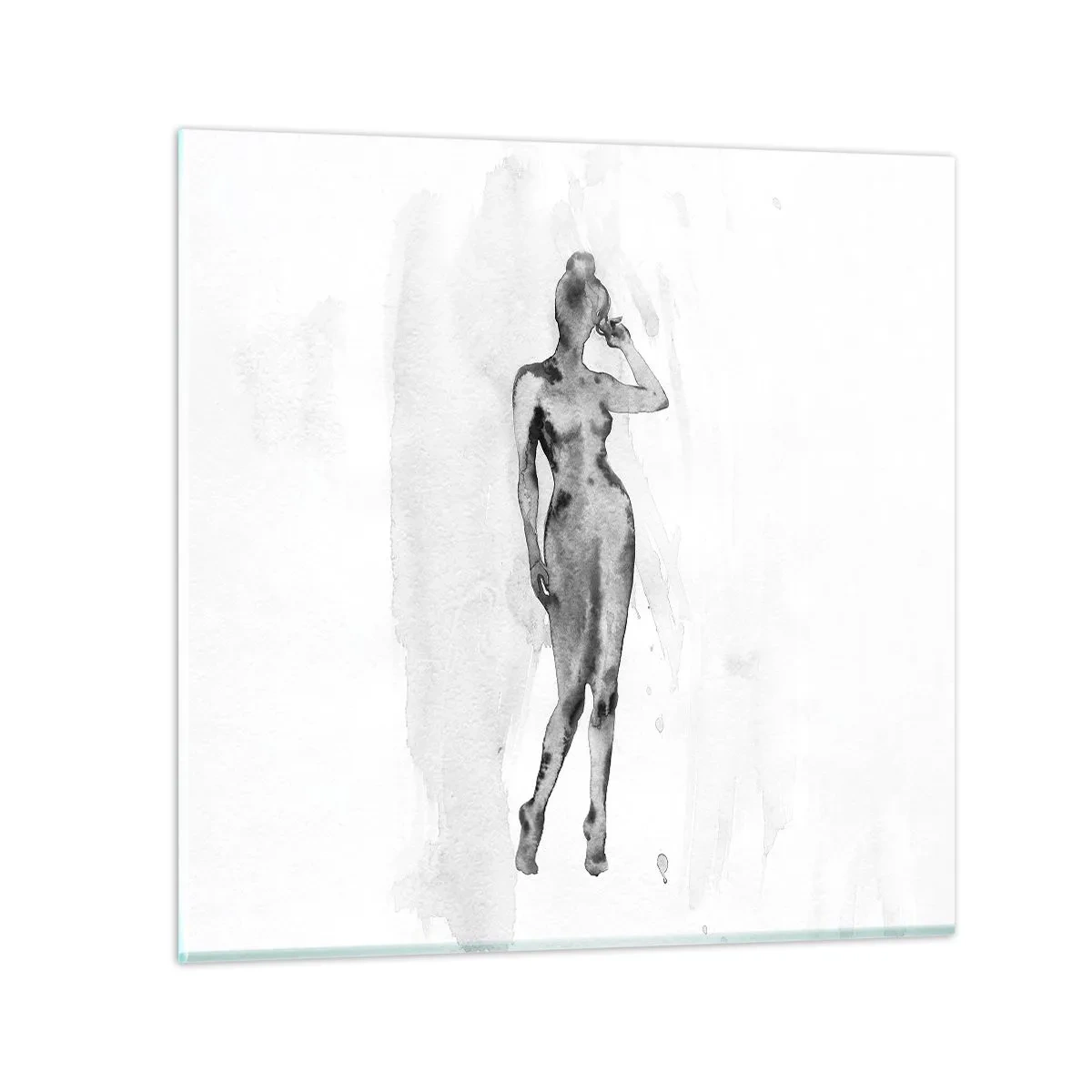 Schilderen op glas - Een onderzoek naar het ideaal van vrouwelijkheid - 70x70 cm