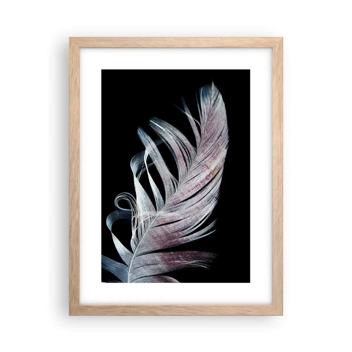 Een poster in een licht eiken lijst - Denk aan aanraking - 30x40 cm