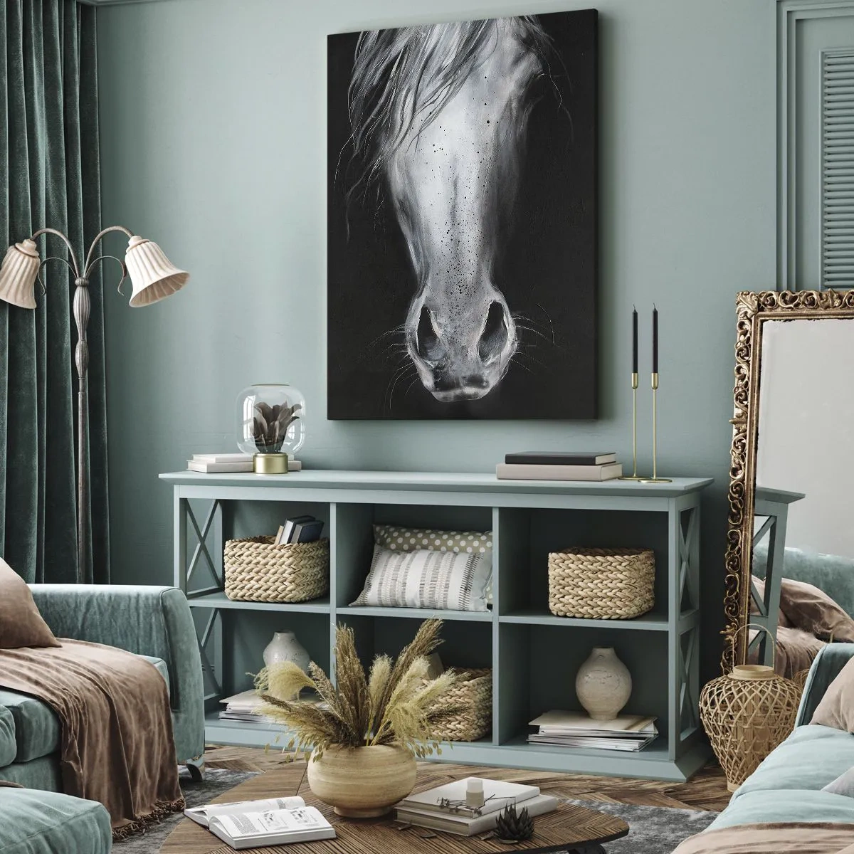 Schilderen op canvas - Verleidelijke blik - 55x100 cm