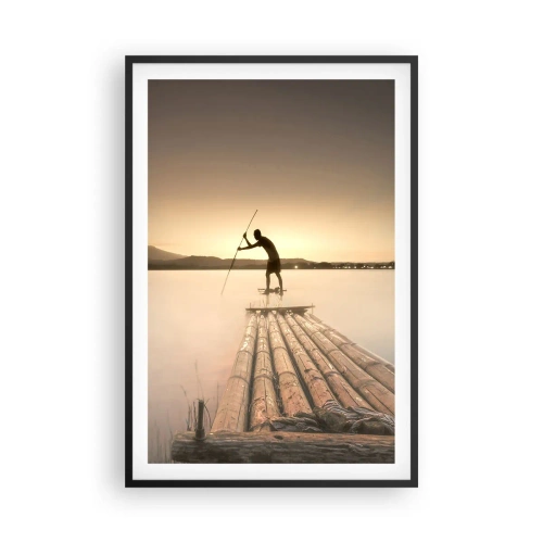 Poster in een zwarte lijst - Voor het slapen gaan - 61x91 cm