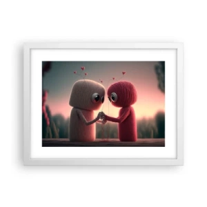 Poster in een witte lijst - Iedereen mag liefhebben - 40x30 cm