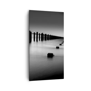 Schilderen op canvas - Grijze verte in de mist - 55x100 cm