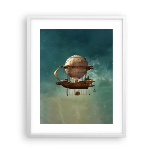 Poster in een witte lijst - Jules Verne groet - 40x50 cm