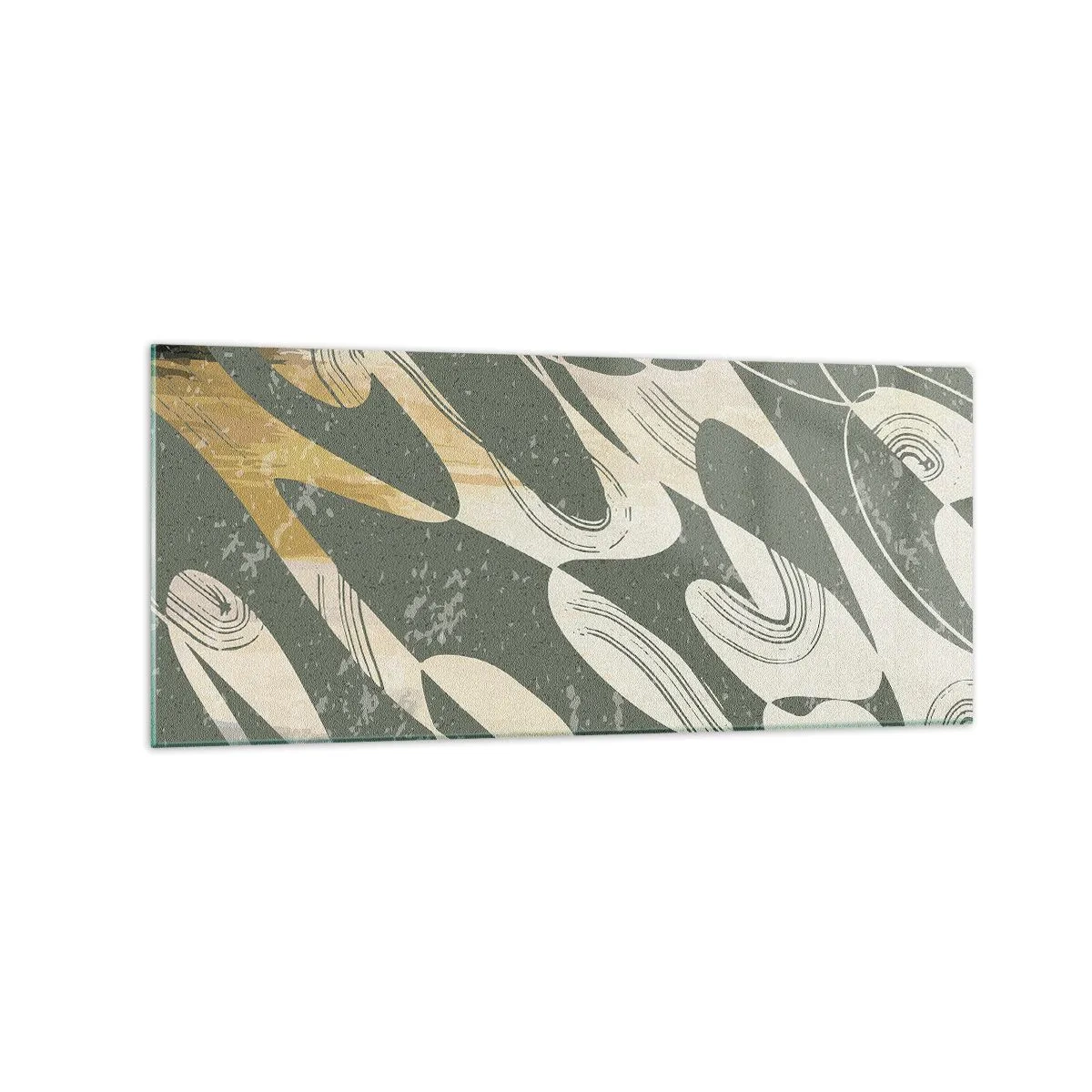 Schilderen op glas - Ritmische abstractie - 120x50 cm