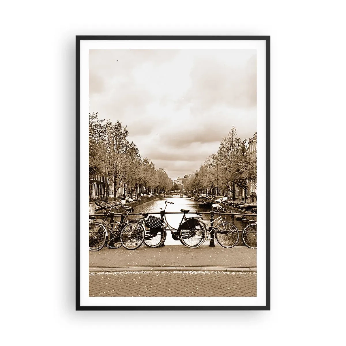 Poster in een zwarte lijst - Hollandse sfeer - 70x100 cm