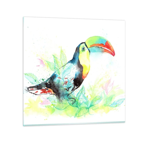 Schilderen op glas - Zo kleurrijk als Zuid-Amerika - 40x40 cm