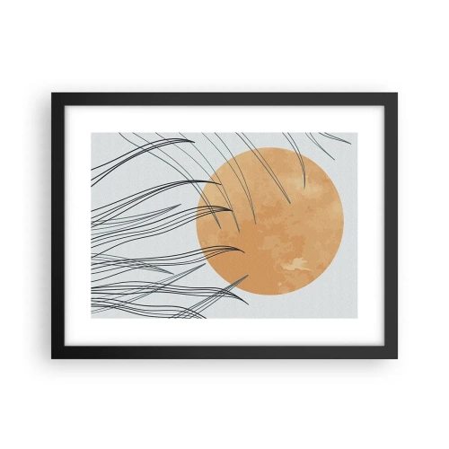 Poster in een zwarte lijst - Altijd naar de zon - 40x30 cm