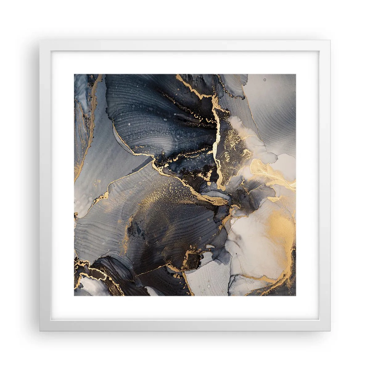 Poster in een witte lijst - Stenen leven - 40x40 cm