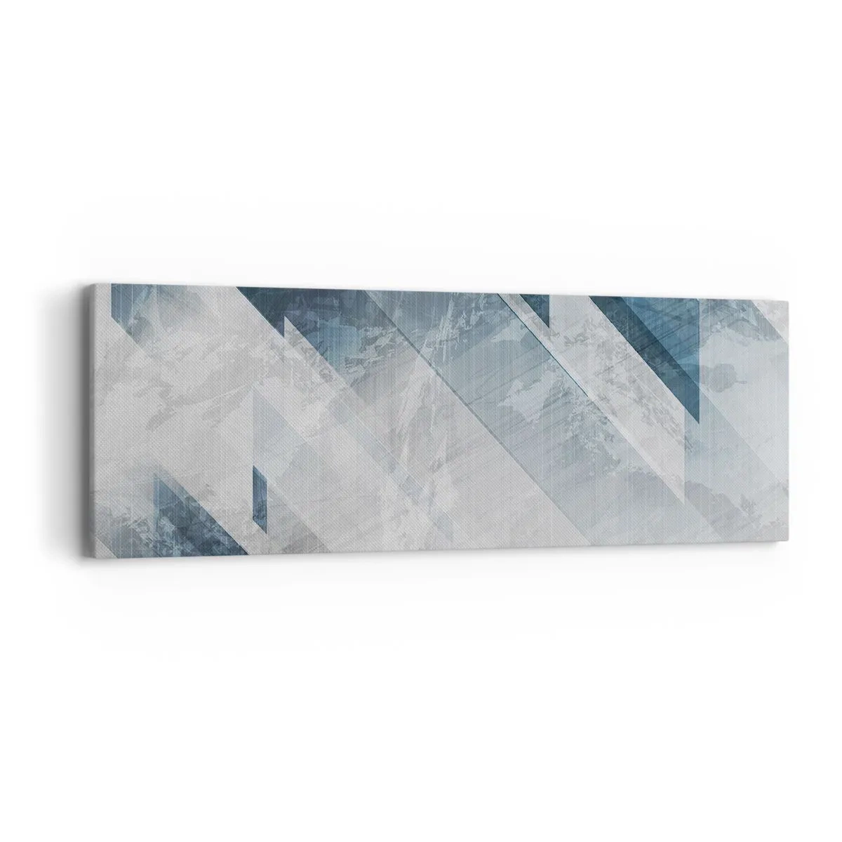 Schilderen op canvas - Ruimtelijke compositie - grijze beweging - 90x30 cm