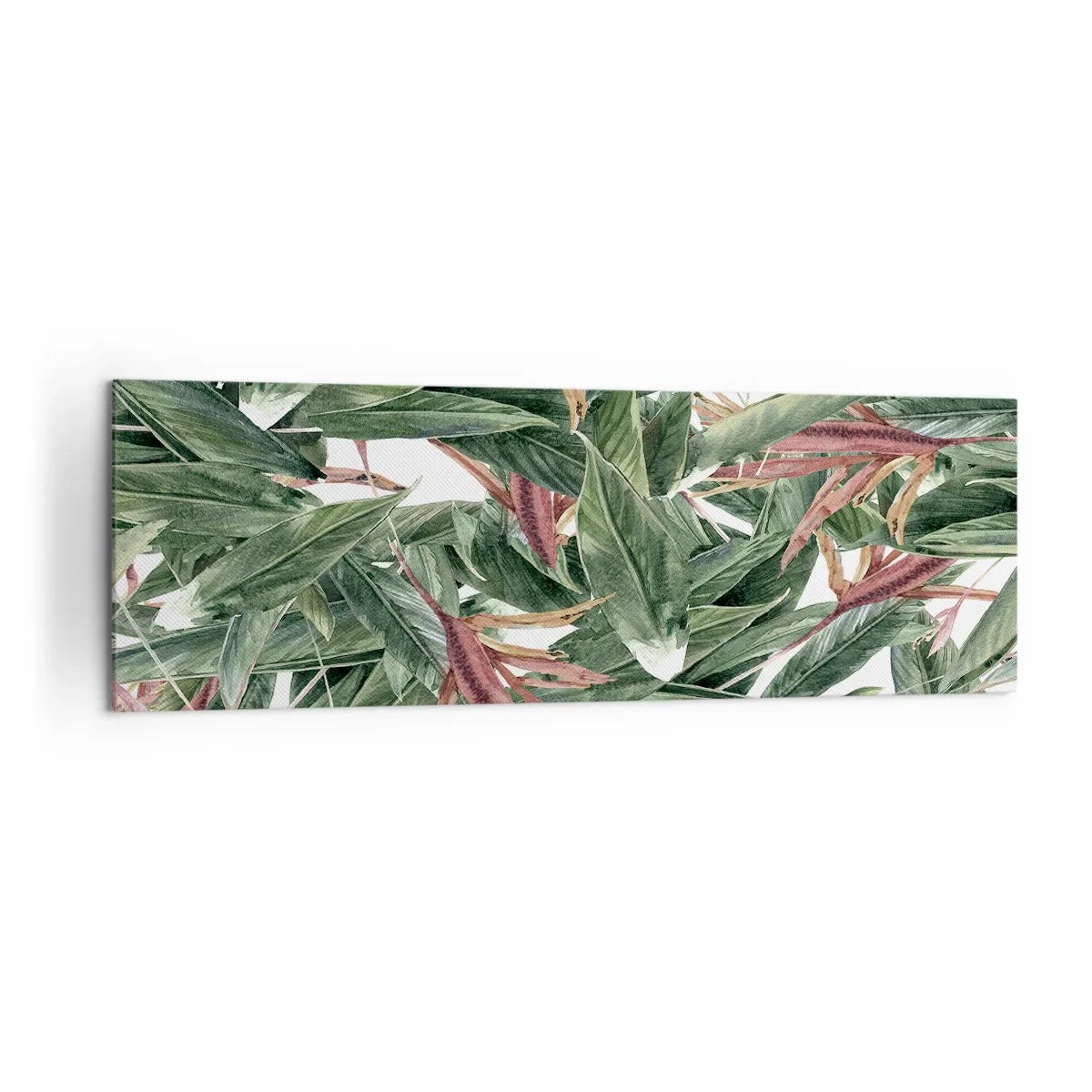 Schilderen op canvas - Smaragd-lila struikgewas - 160x50 cm