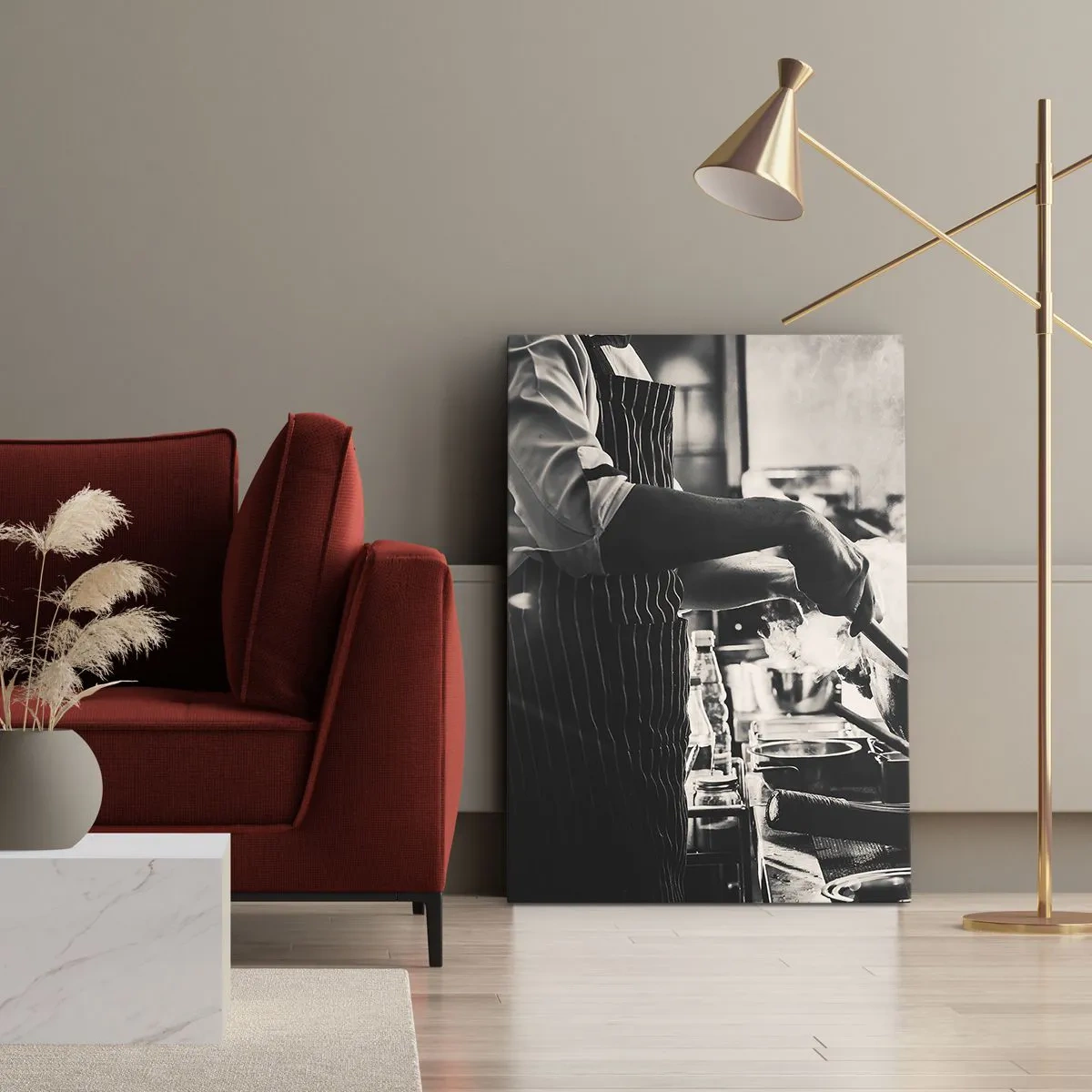 Schilderen op canvas - Alchemie van smaken - 65x120 cm