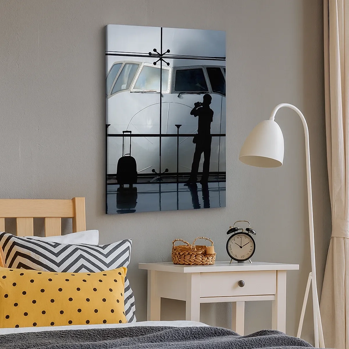 Schilderen op canvas - Vis a vis op de luchthaven - 50x70 cm