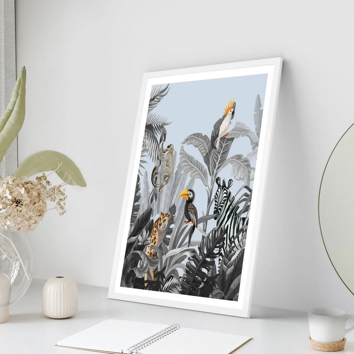 Poster in een witte lijst - Afrikaans sprookje - 70x100 cm