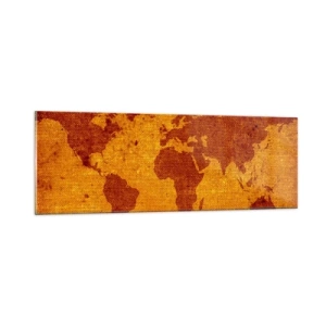 Schilderen op glas - Een uitnodiging om op reis te gaan - 90x30 cm