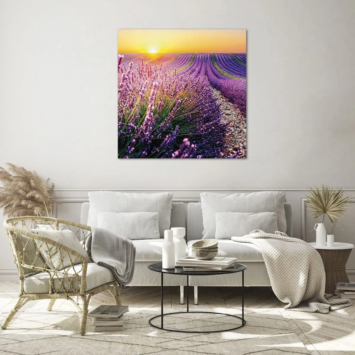 Schilderen op glas - Geurige korenvelden - 40x40 cm