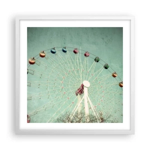 Poster in een witte lijst - Wij nodigen u uit om plezier te hebben - 50x50 cm