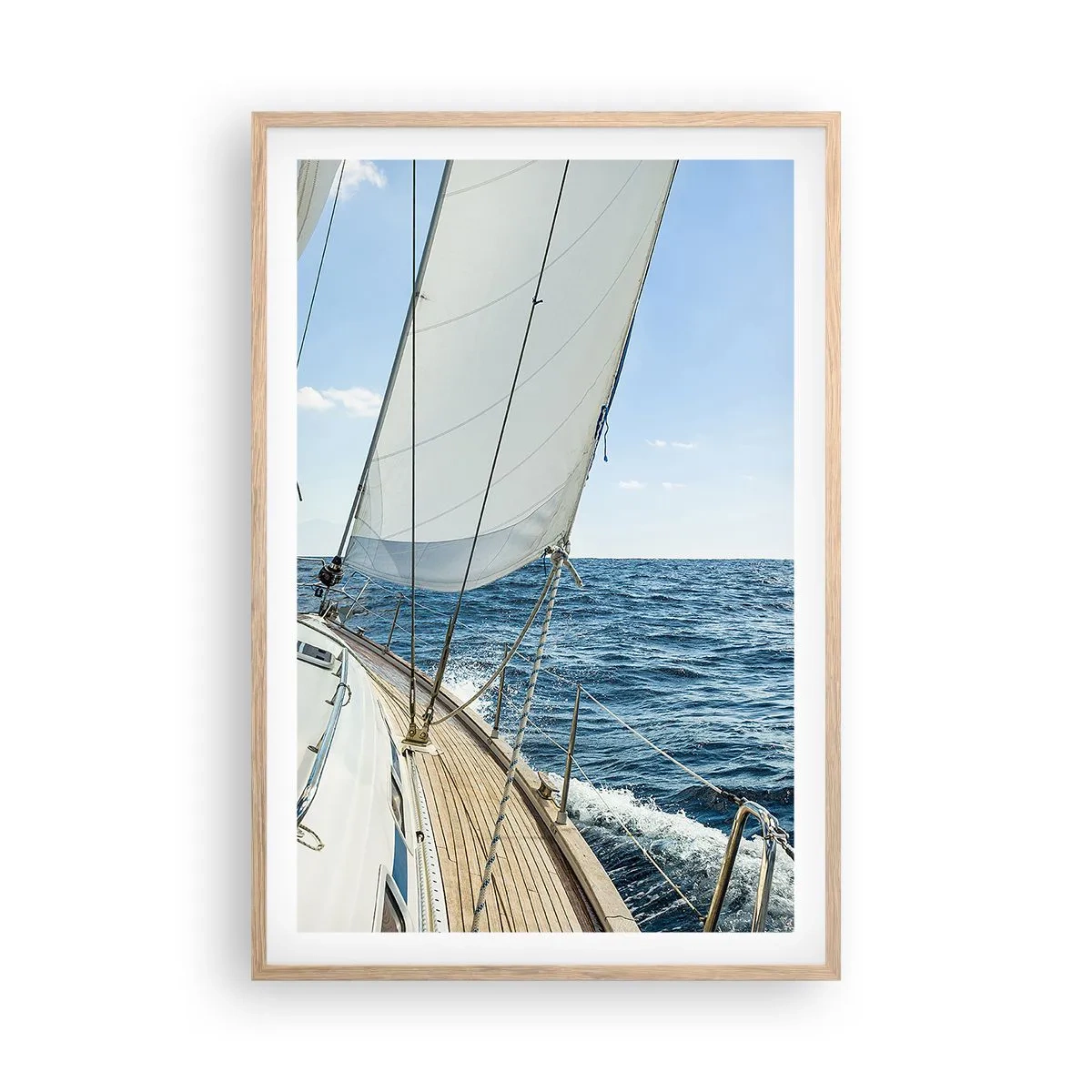 Een poster in een licht eiken lijst - Ahoi, avontuur - 61x91 cm