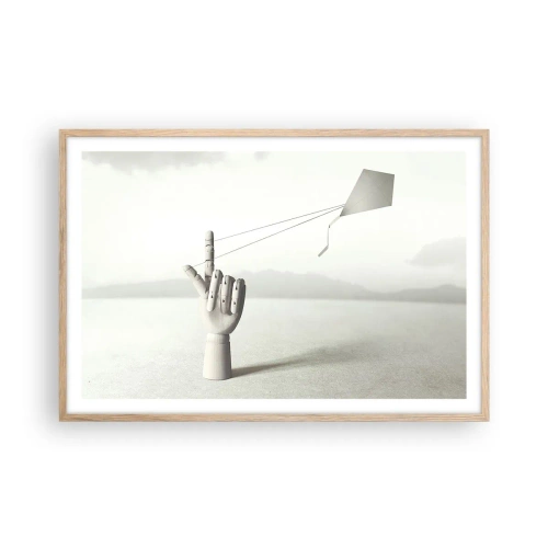 Een poster in een licht eiken lijst - Krachttest - 91x61 cm