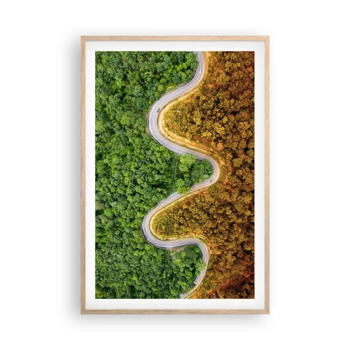 Een poster in een licht eiken lijst - Grenzen en doorbraken - 61x91 cm