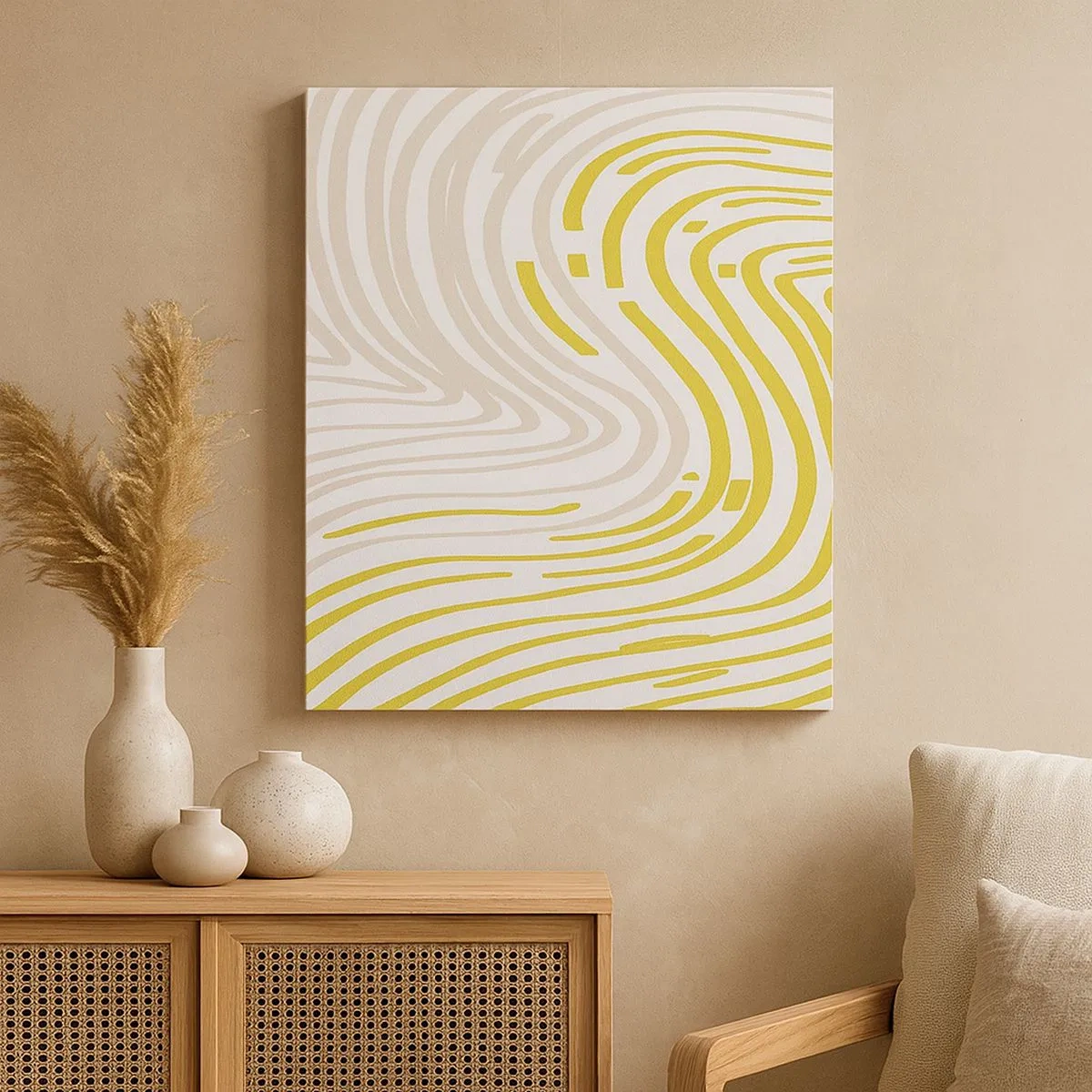 Schilderen op canvas - Een compositie met een zachte buiging - 30x30 cm