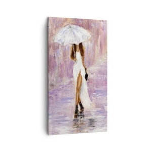 Schilderen op canvas - In de lila regen - 45x80 cm