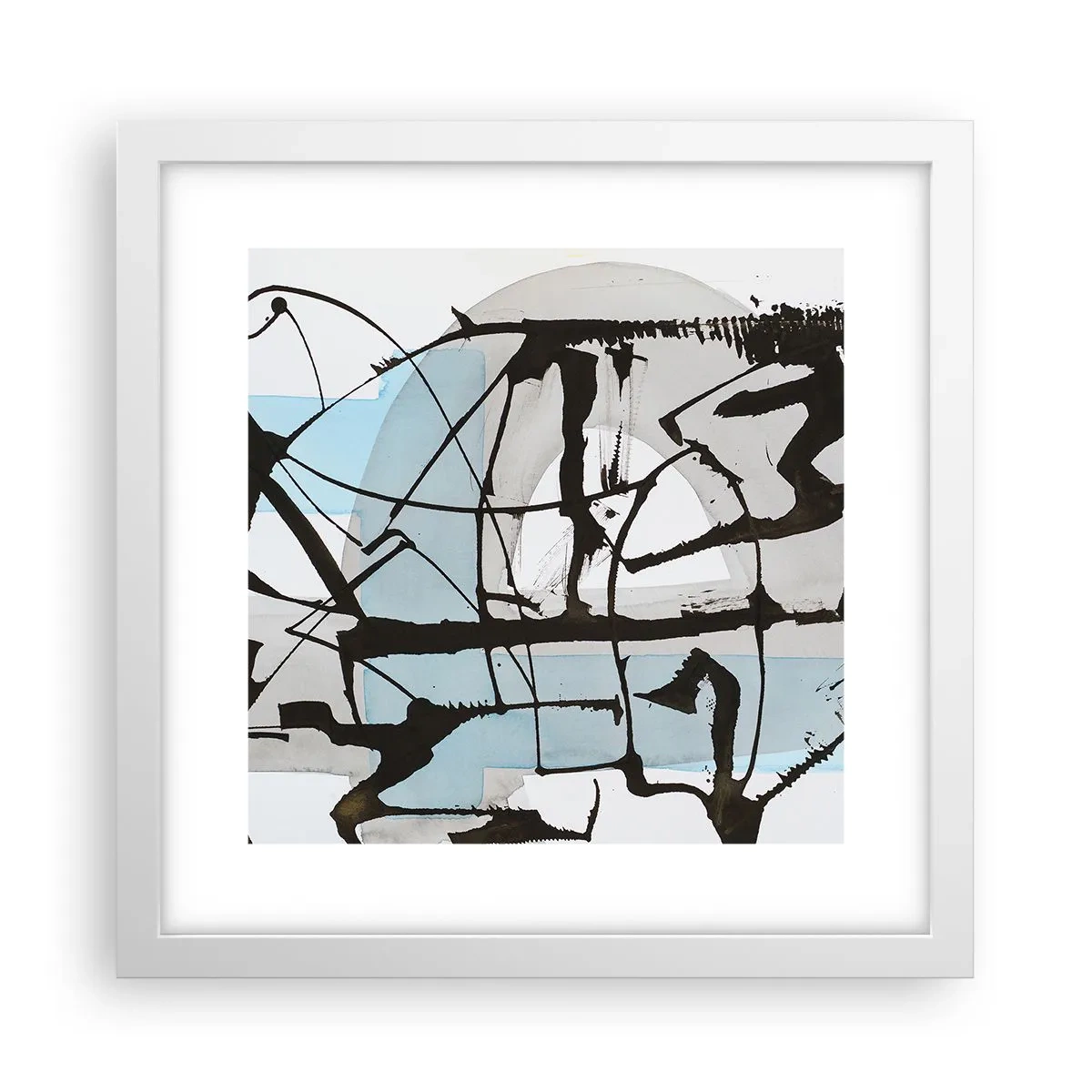 Poster in een witte lijst - Toch blauw - 30x30 cm