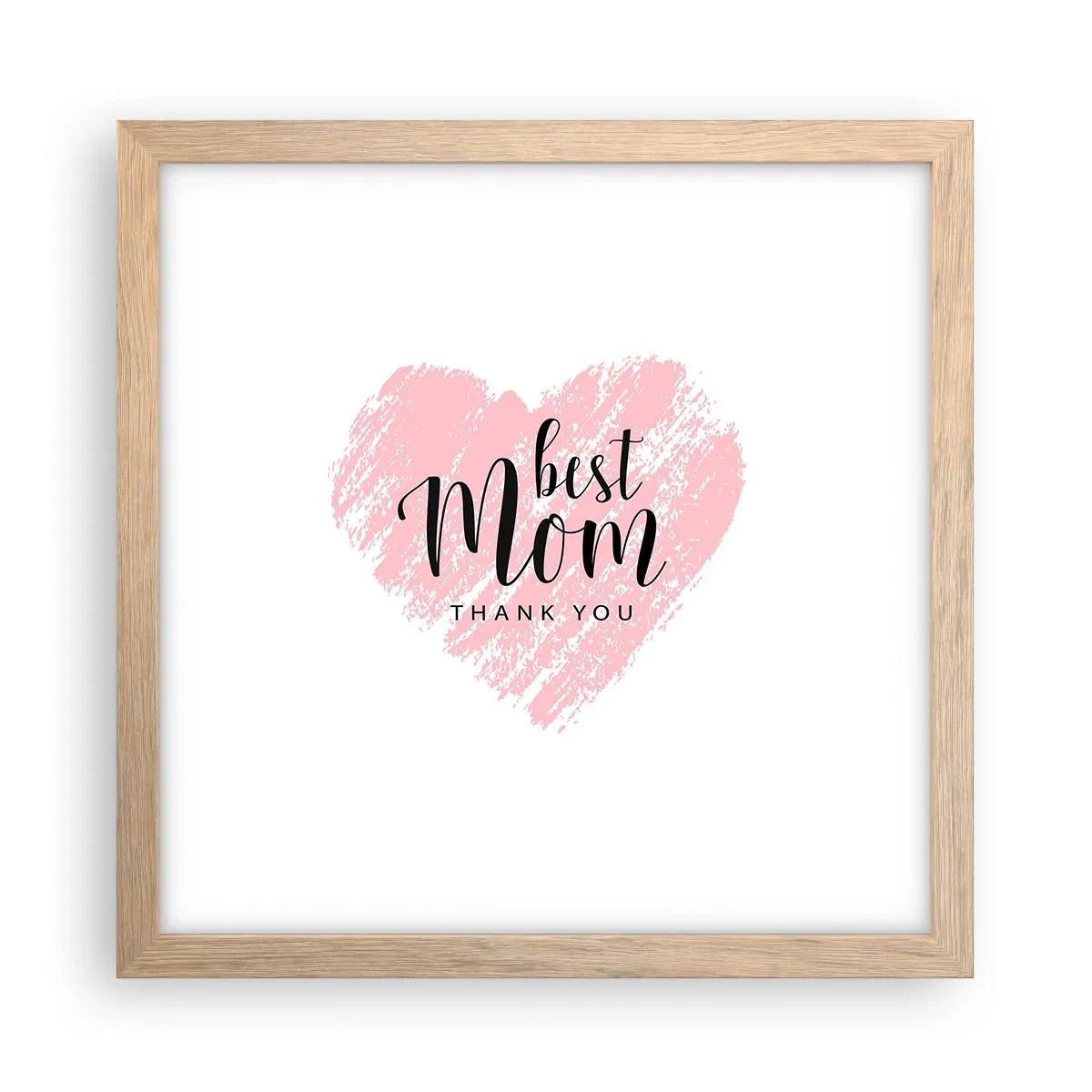 Een poster in een licht eiken lijst - Altijd het juiste moment - 30x30 cm