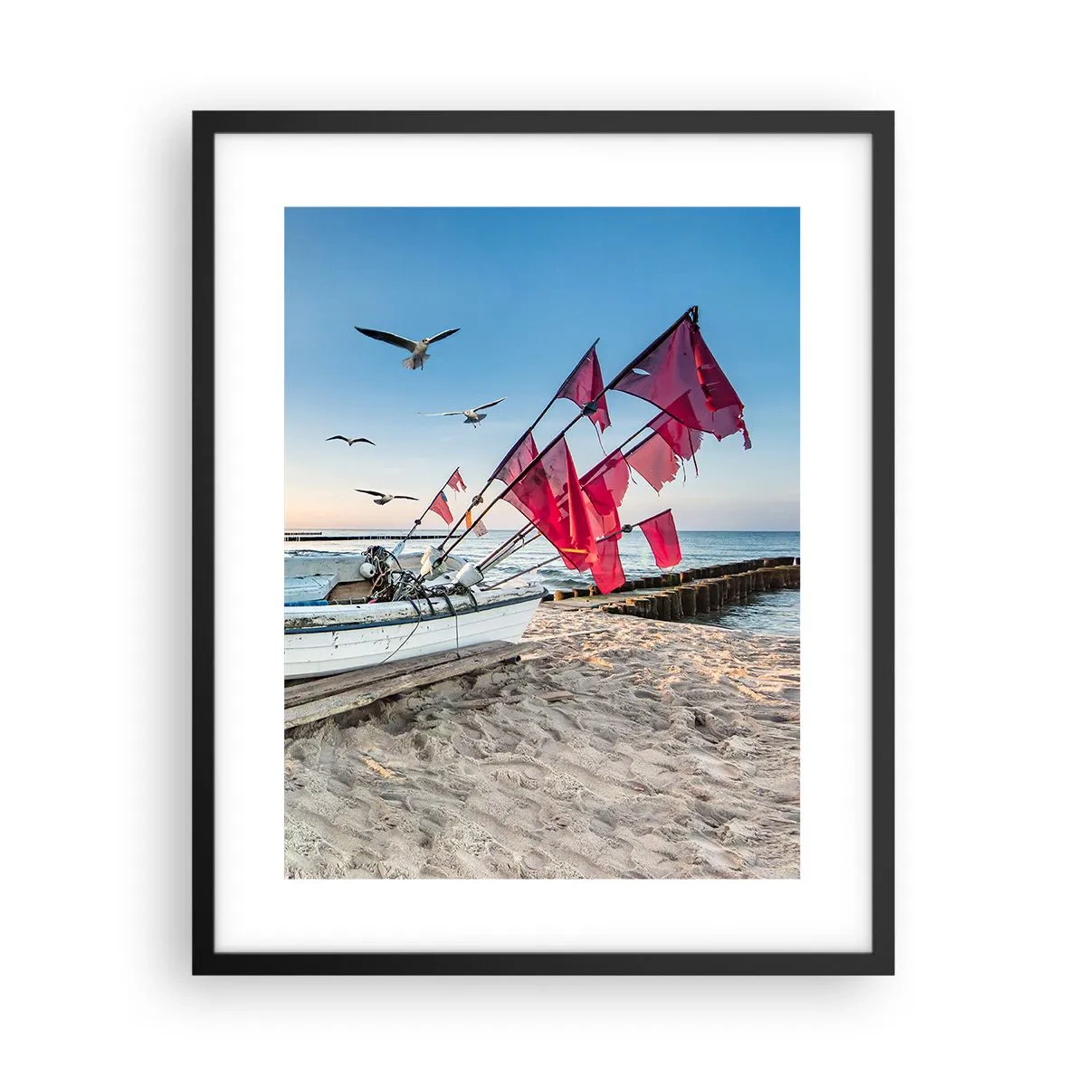 Poster in een zwarte lijst - Een welverdiende rust - 40x50 cm