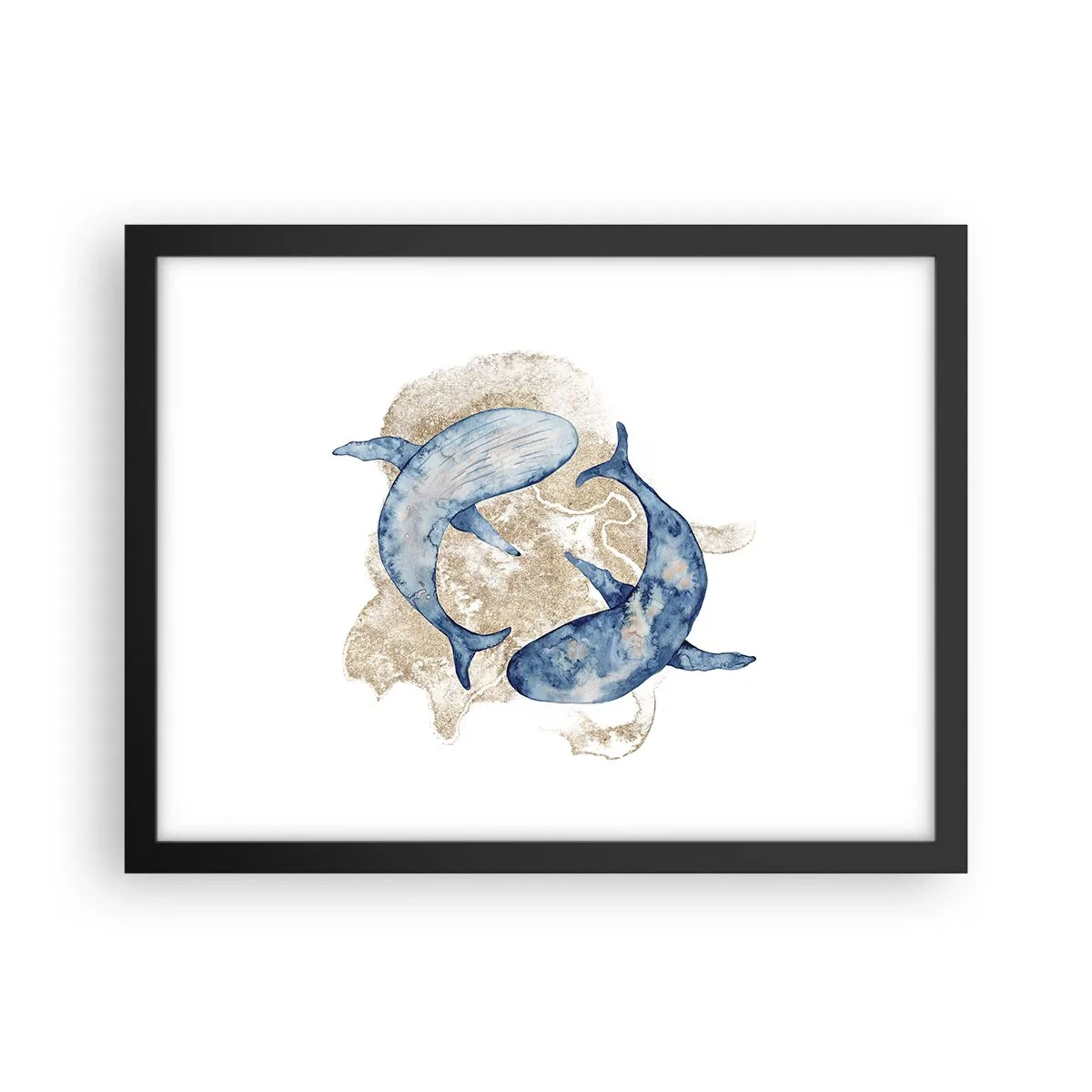 Poster in een zwarte lijst - Vriendschap of liefde? - 40x30 cm