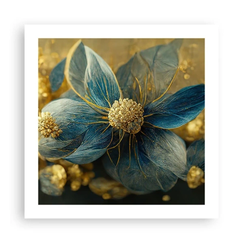 Poster - Bloei met goud - 50x50 cm