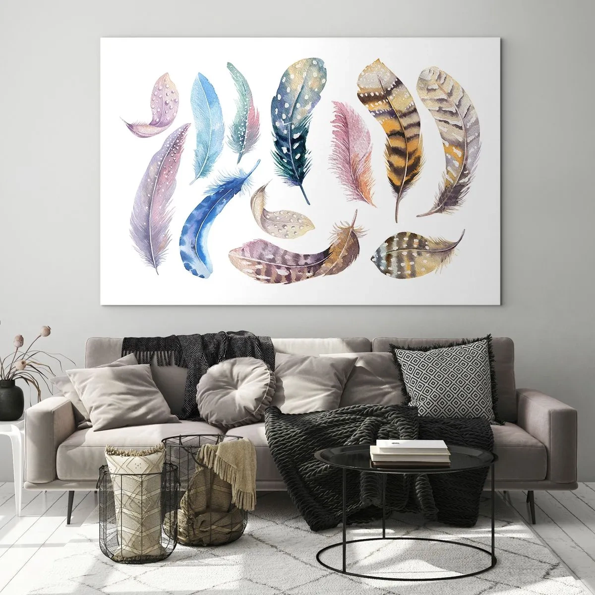 Schilderen op glas - Licht, bont en veelkleurig - 100x70 cm