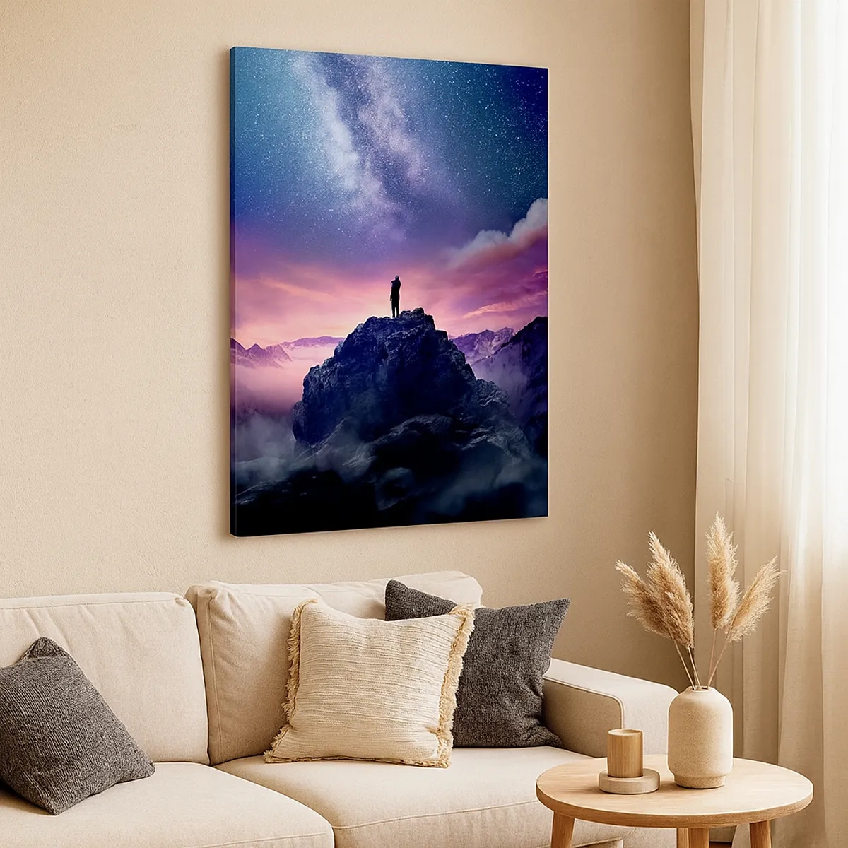 Schilderen op canvas - En hij voelde het leven - 50x70 cm